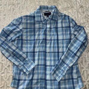 Pronto Uomo Blue Plaid Men's Shirt